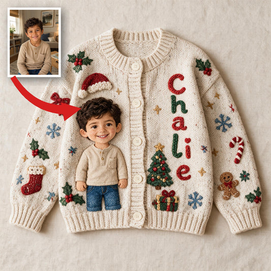 Personalisierter Weihnachts-Latino-Kardigan für Jungen Geschenk