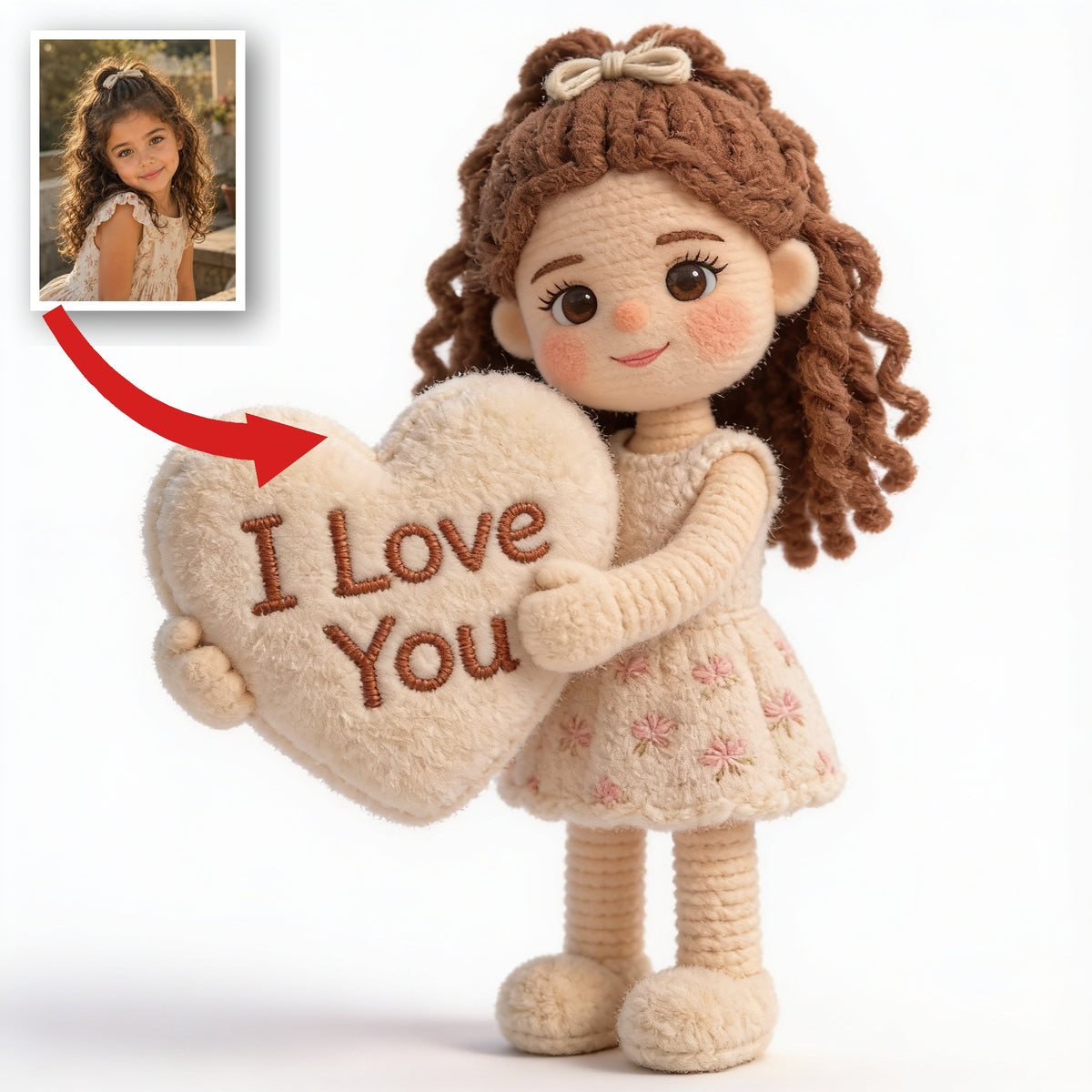 Personalized Latina Little Girl Premium Faux Fur Pillow Gift for Daughter Granddaughter Niece