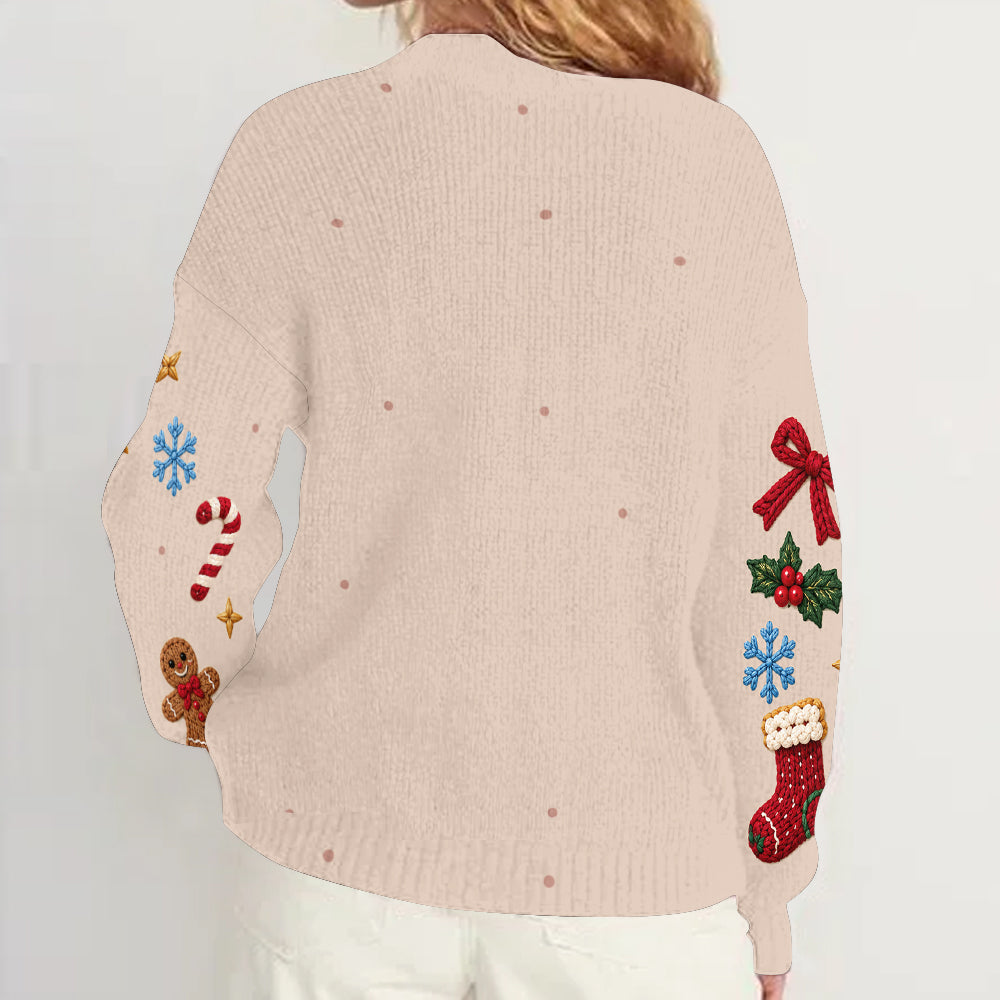 Personalized Christmas Latino Little Boy Cardigan Sweater Son Grandson Nephew Gift