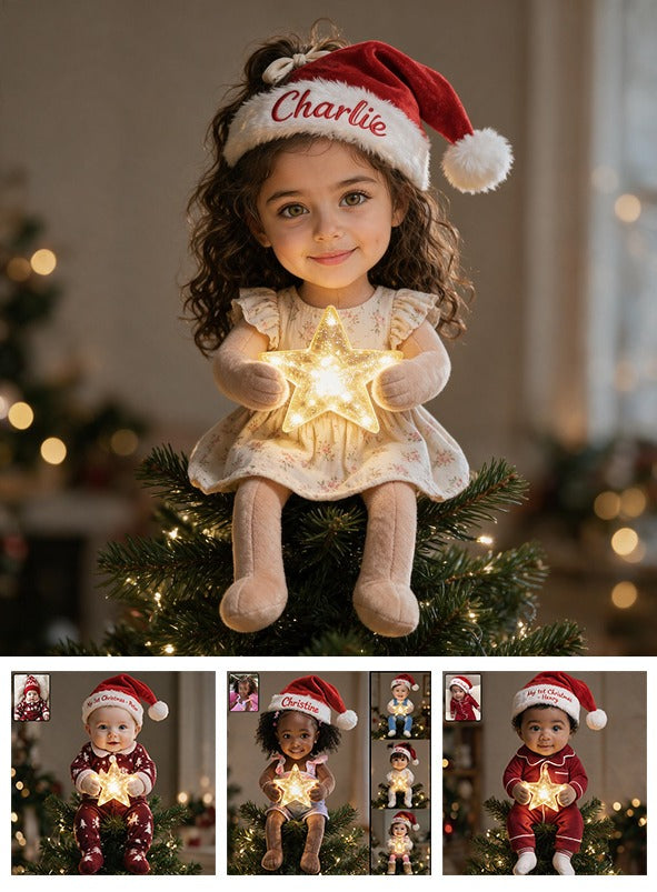 Personalized Christmas Latina Little Girl LED Tree Topper, Gift for Daughter Granddaughter Niece