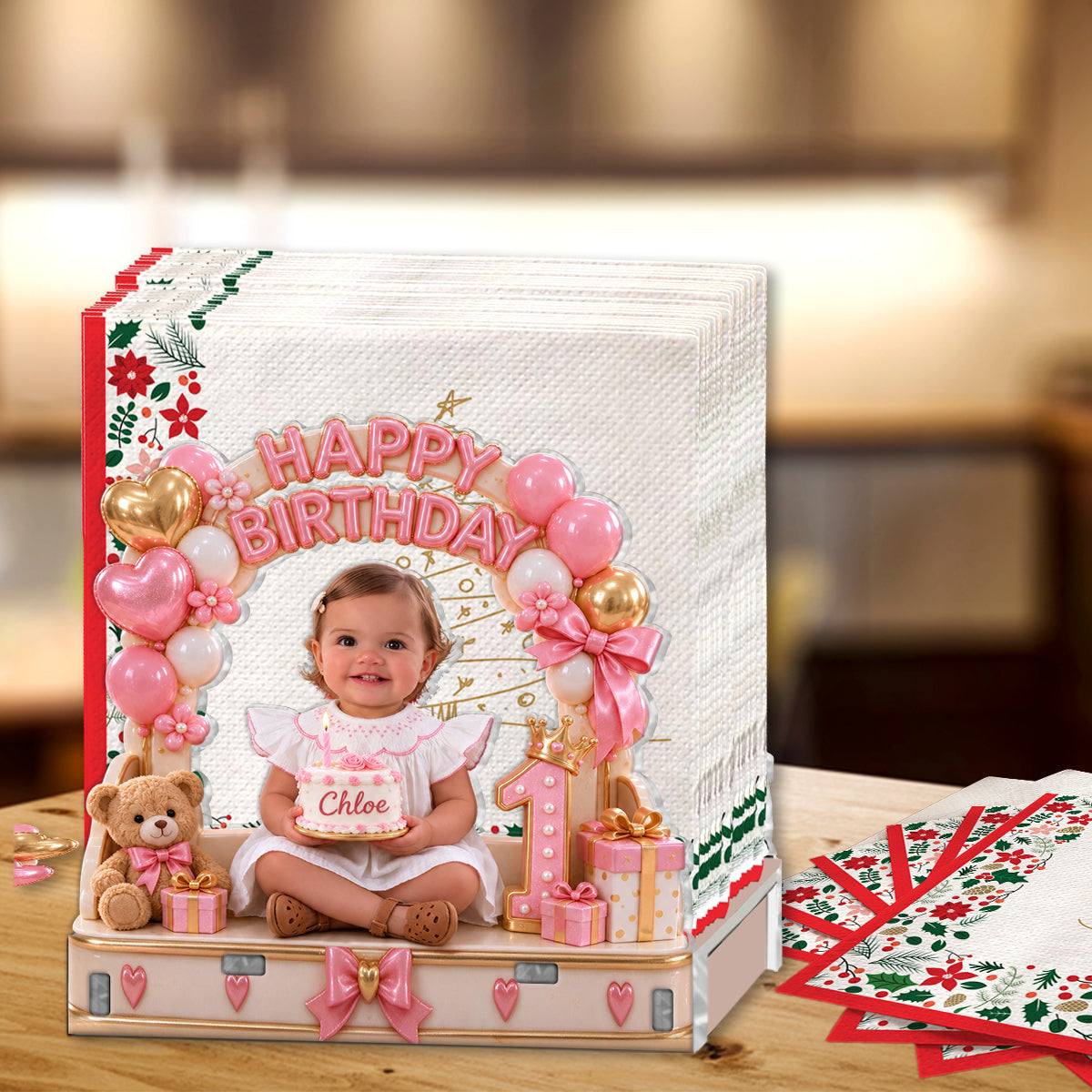 Personalized Birthday Little Boy Napkin Holder for Son Grandson Nephew