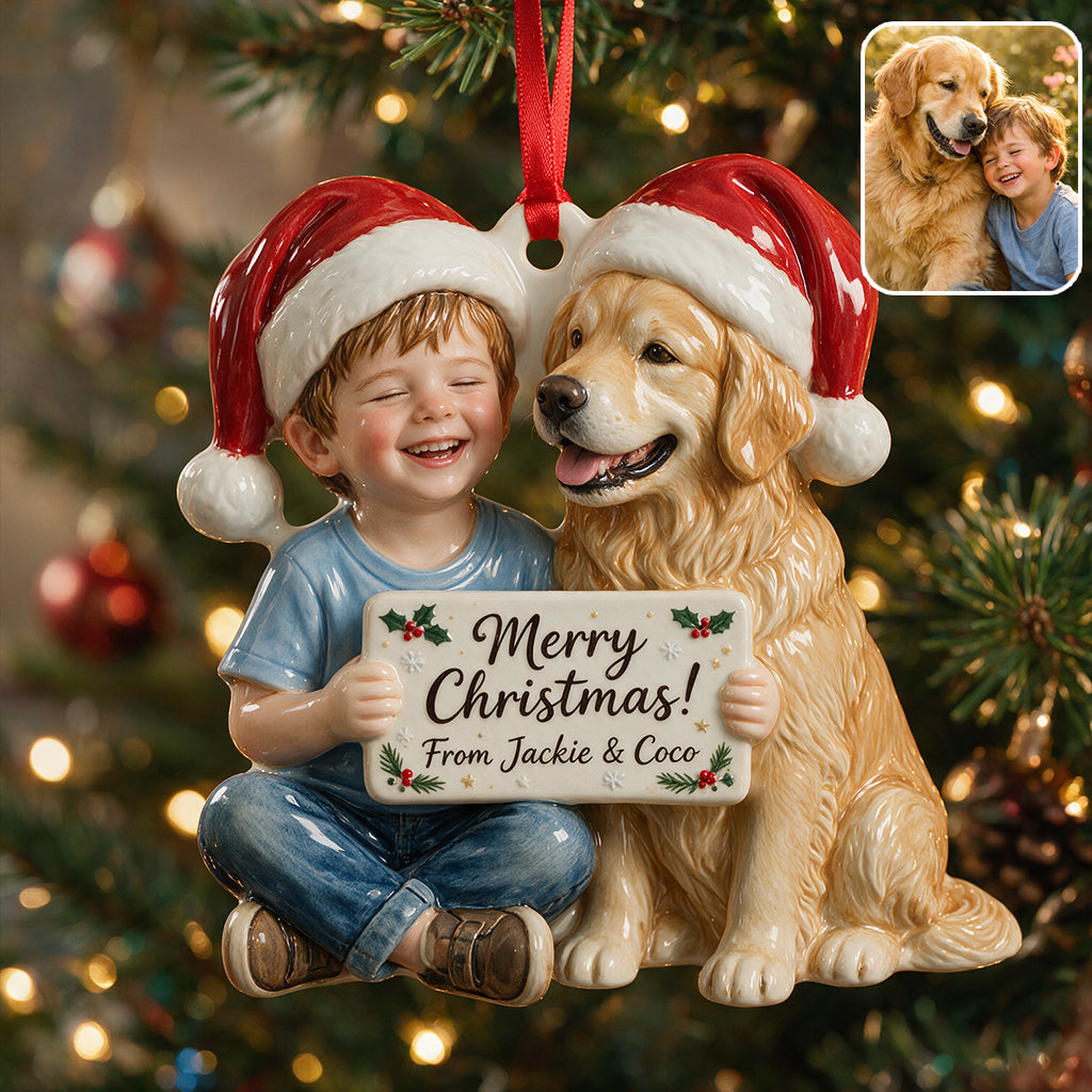 Personalized Christmas Black Christmas Baby Girl 3D Resin Ornament Keepsake