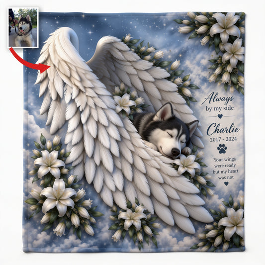 Personalisierte Siberian Husky Gedenk-Decke für Haustierverlust