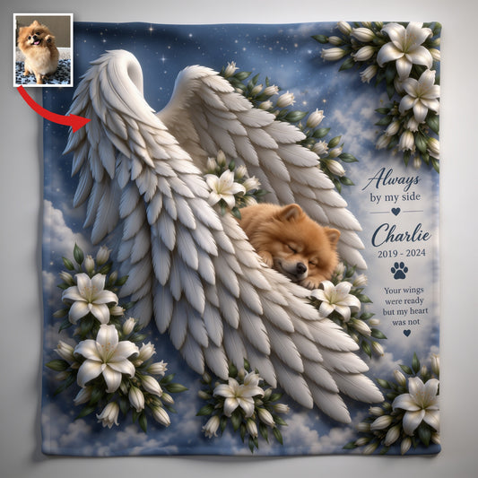 Personalisierte Flauschige Goldene Pomeranian Erinnerungsdecke