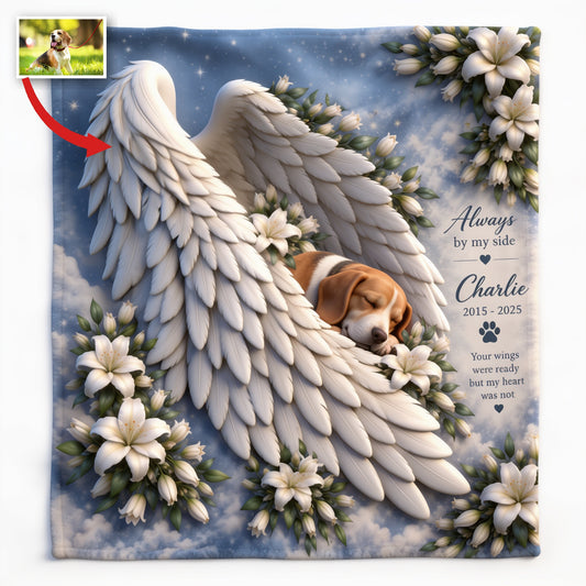 Personalized Adult Tricolor Beagle Memorial Wearable Blanket Pet Loss Gift