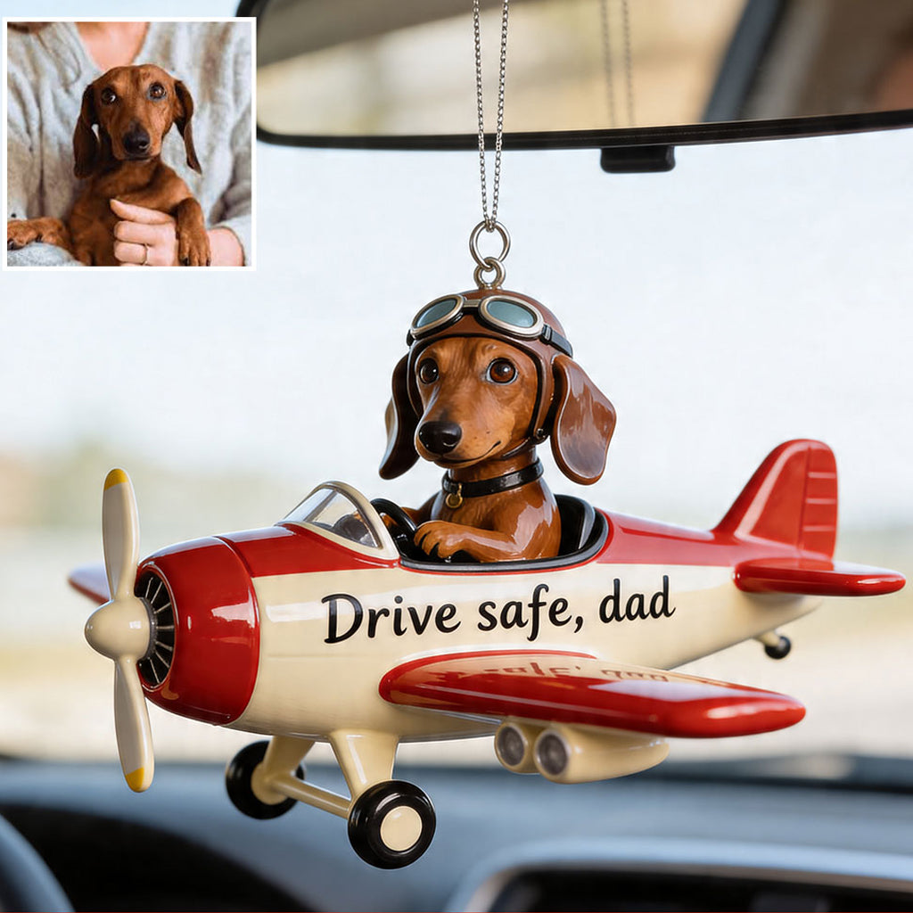 Custom Photo Siberian Husky Car Ornament Dog Lover Gift