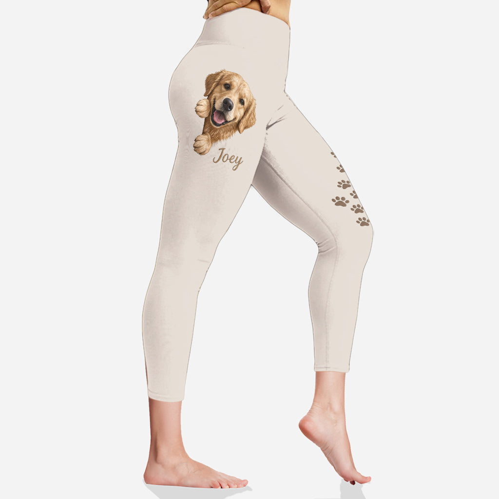 Personalized Black and Tan Dachshund Puppy Zip Hoodie & Leggings Set