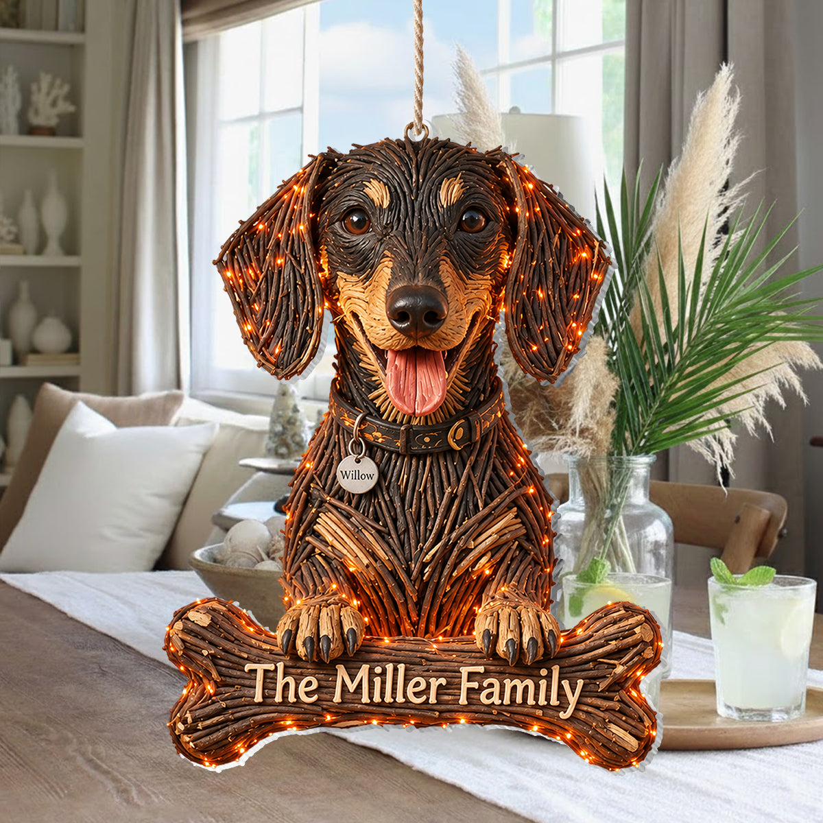 Personalized Halloween Yorkshire Terrier LED Light Acrylic Sign Dog Lover Gift