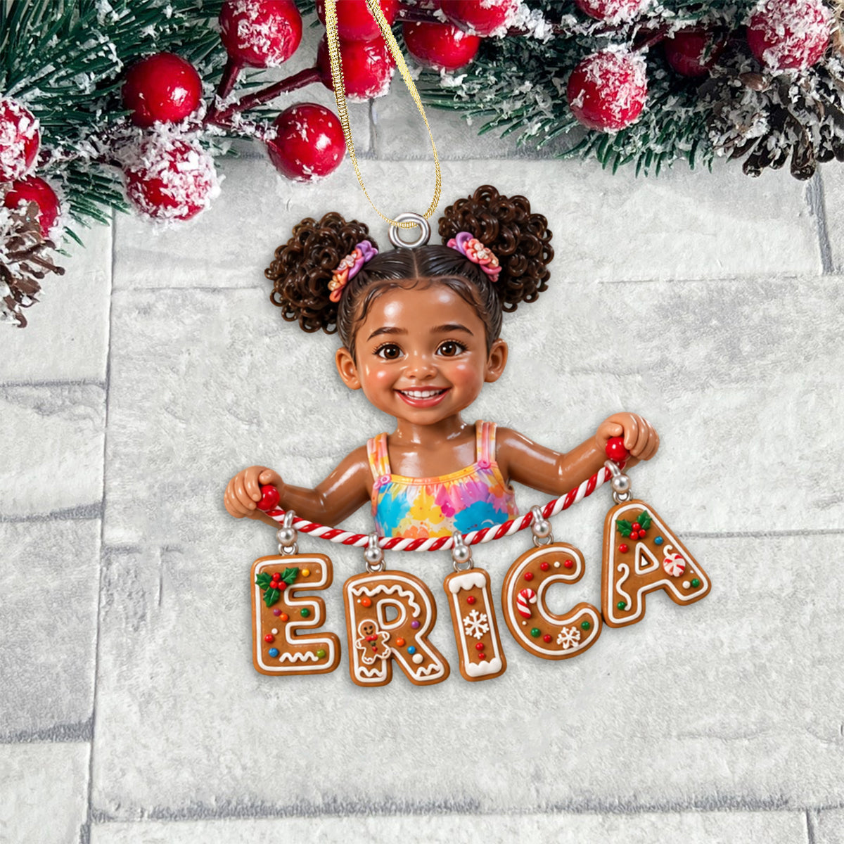 Personalized Christmas Baby Boy Custom Name Acrylic Ornament Gift