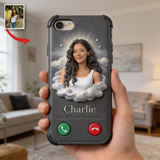 Personalized Latina Woman Memorial Leather Phone Case Remembrance Gift