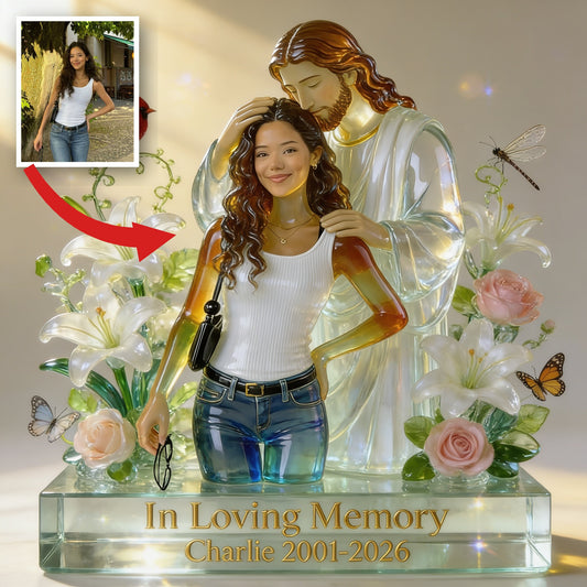 Personalized In Loving Memory Latina Woman Custom Shaped Acrylic Plaque Memorial Gift