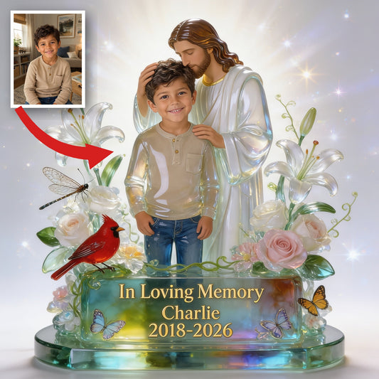 Personalized In Loving Memory Latino Little Boy Custom Shaped Acrylic Plaque Memorial Gift