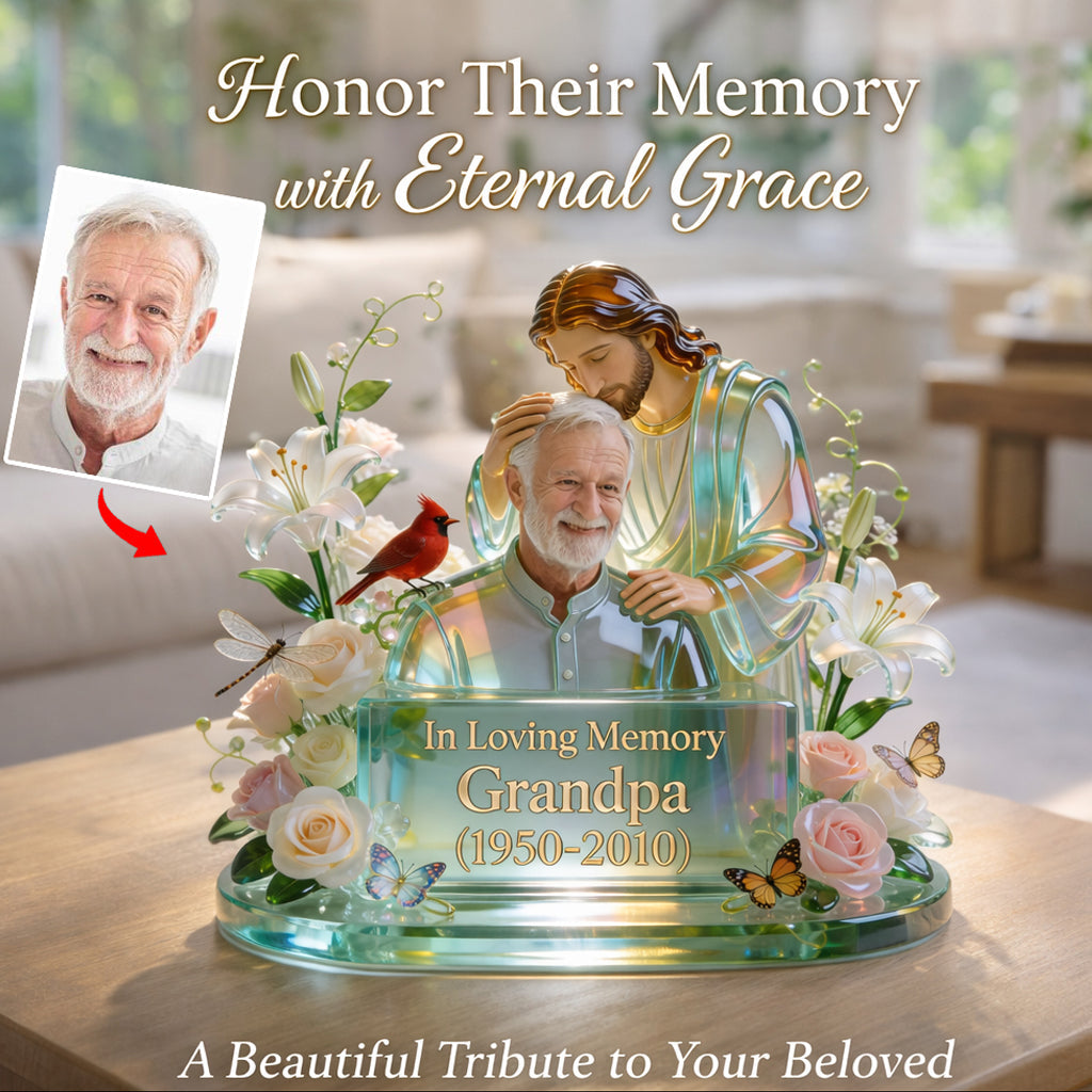 Personalized In Loving Memory Middle-Aged Man Acrylic Plaque Memorial Gift for Dad Husband