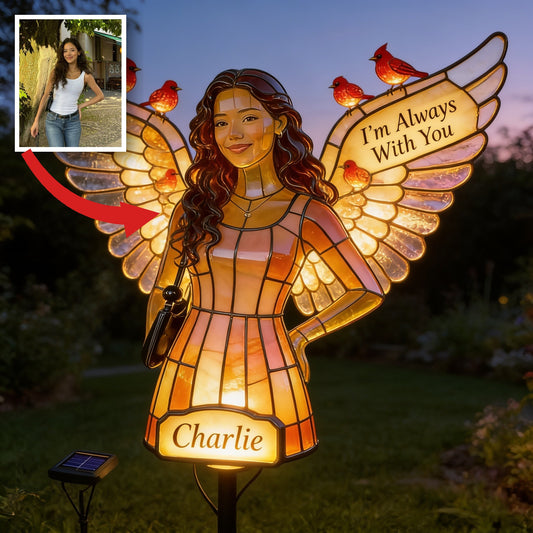 Personalized Latina Woman Memorial Solar Garden Light Remembrance Keepsake