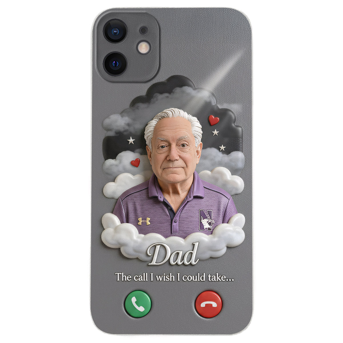 Personalized Latino Little Boy Memorial Leather Phone Case Sympathy Keepsake