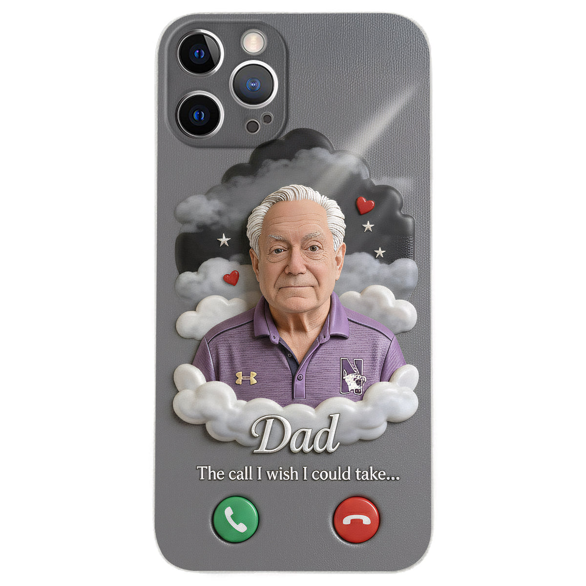 Personalized Middle-Aged Latina Woman Memorial Leather Phone Case Mom Wife Remembrance Gift