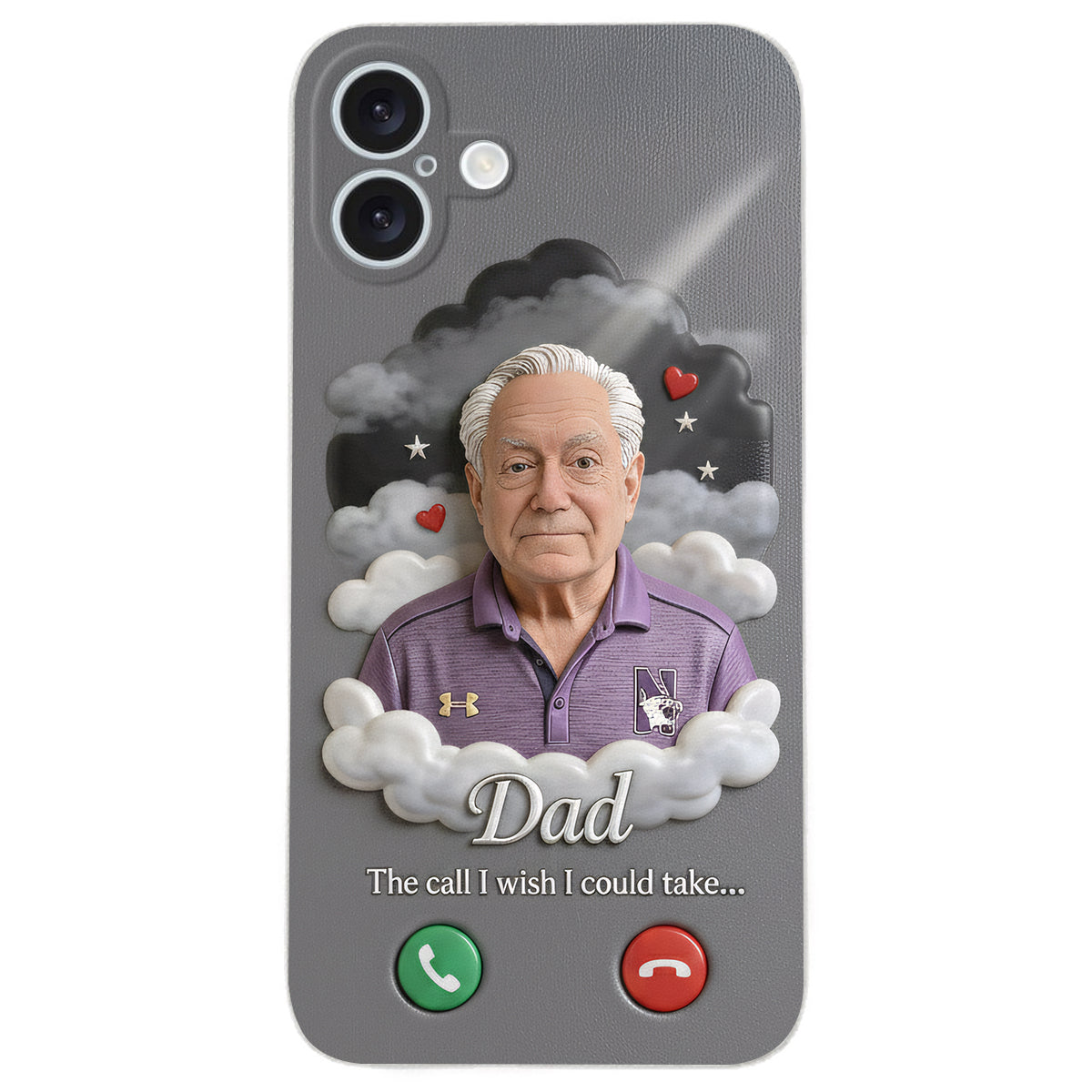 Personalized Latino Little Boy Memorial Leather Phone Case Sympathy Keepsake