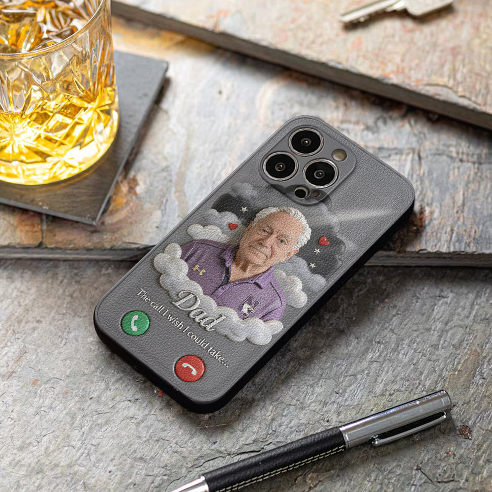 Personalized Middle-Aged Latina Woman Memorial Leather Phone Case Mom Wife Remembrance Gift