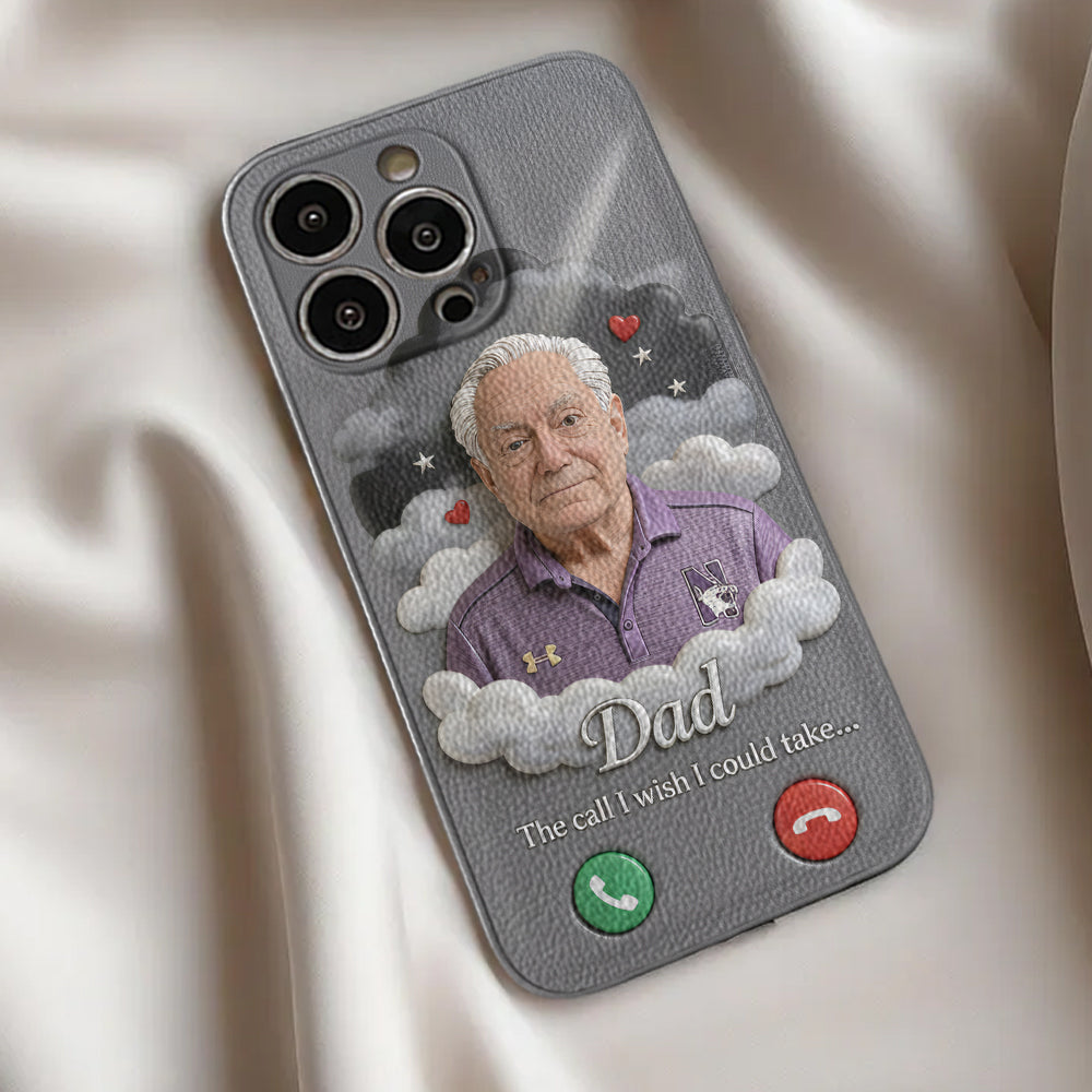 Personalized Middle-Aged Latina Woman Memorial Leather Phone Case Mom Wife Remembrance Gift
