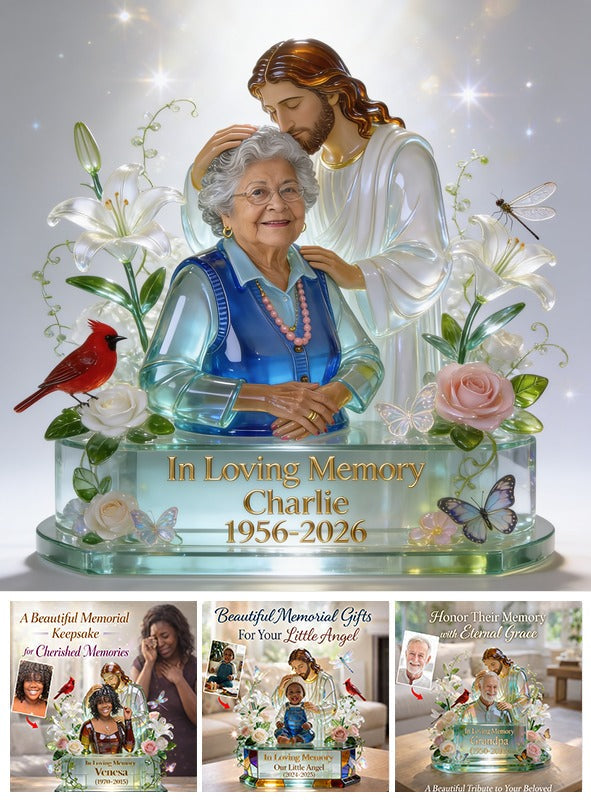 Personalized Memorial Older Latina Woman Grandma Custom Shaped Acrylic Plaque In Loving Memory Gift