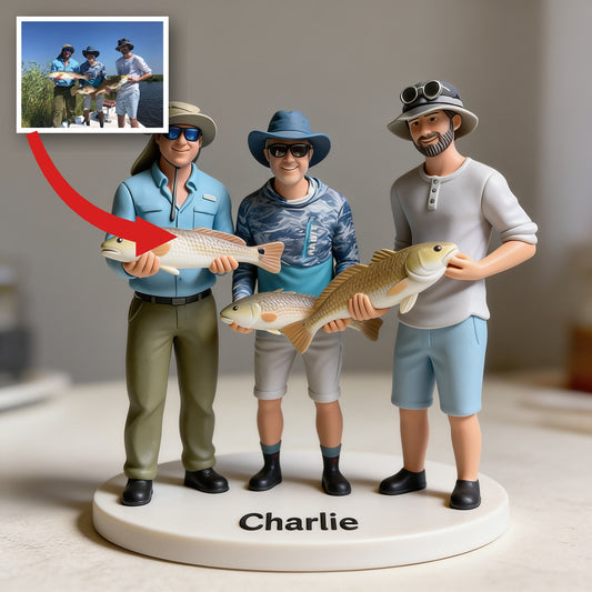 Personalisierte Angelgruppe 3D Figur Individuelles Geschenk