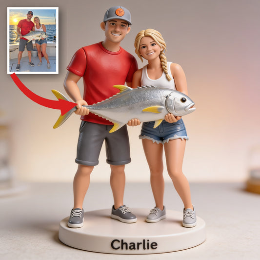 Personalisierte Angelpaare 3D Figur Geschenk
