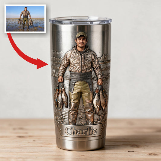 Personalisierter Latino Duck Hunter Becher, Geschenk für Entenjagd