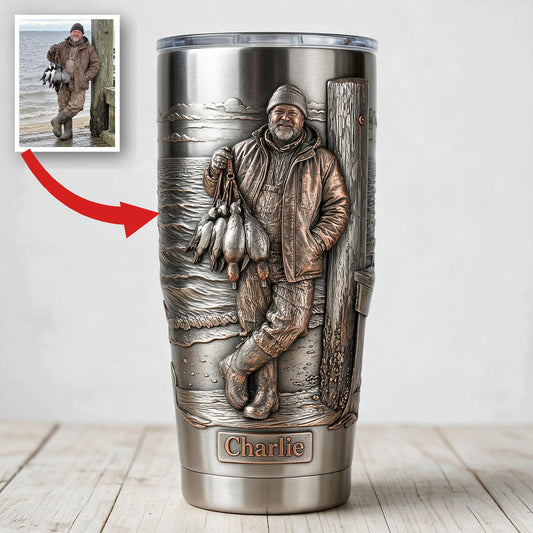 Personalisierter Tumbler für Mittelalterliche Entenjagd - Geschenk für Outdoor-Fans