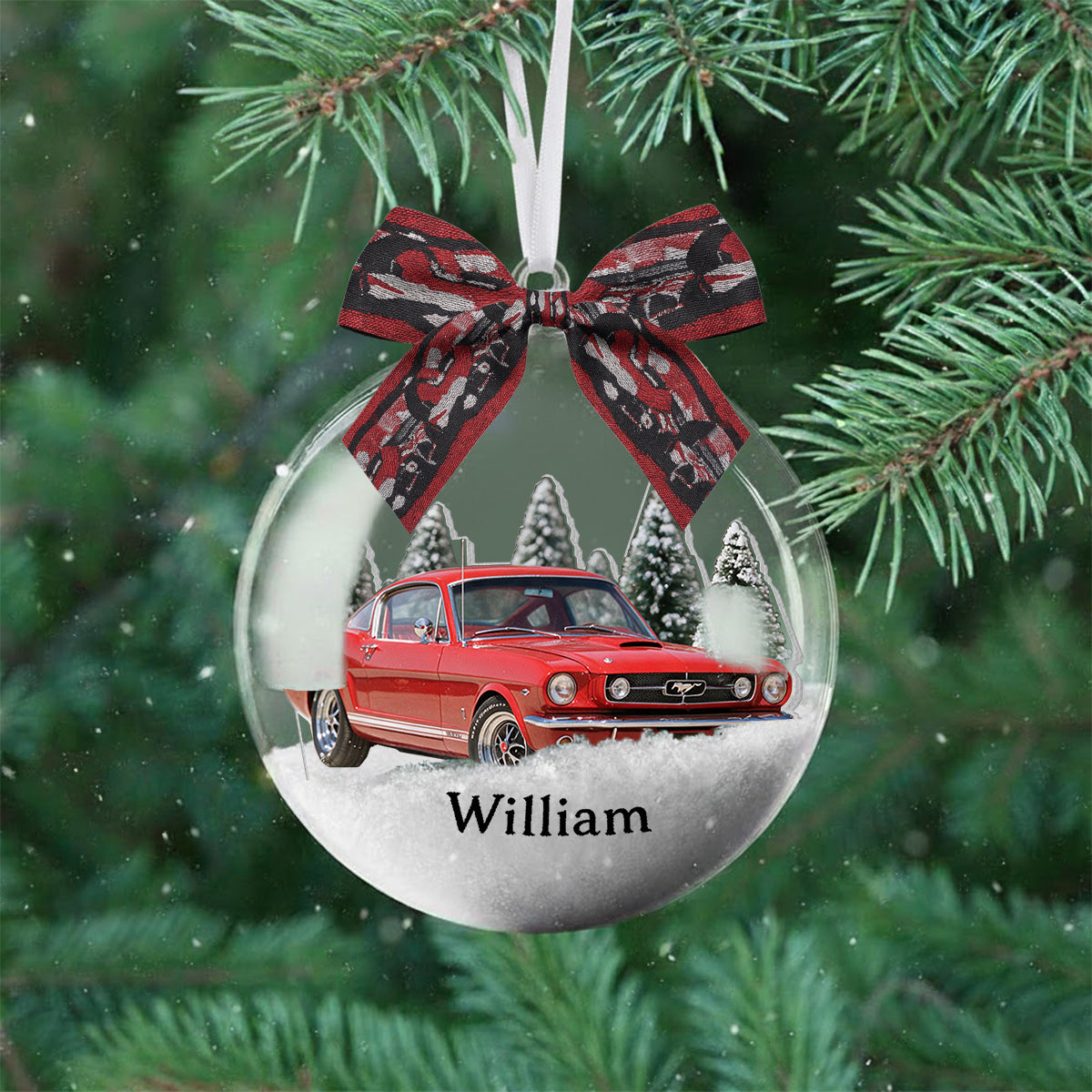 Personalized Christmas White Honda CR-V SUV Snow Globe Ornament Car Lover Gift