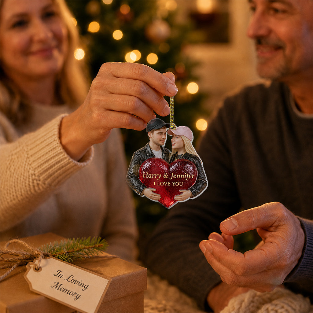 Personalized Latino Couple Wedding Glass Ornament, Husband Wife Keepsake Gift