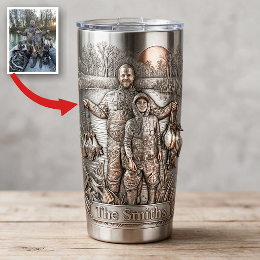 Personalisierter Foto-Becher für Väter und Kinder - Jagdgeschenk