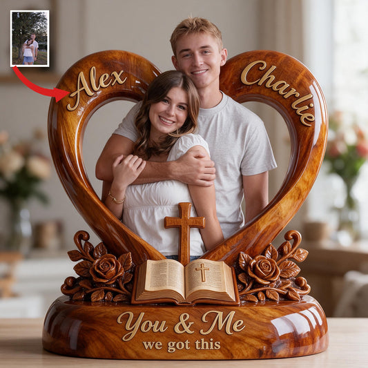 Personalisierte Acrylplakette für Paare - Romantisches Geschenk