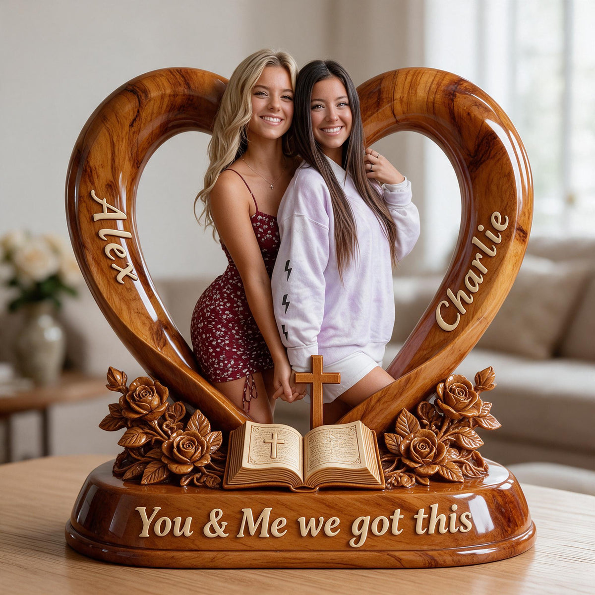 Personalized Custom Photo Lesbian Couple Acrylic Plaque LGBT Relationship Keepsake