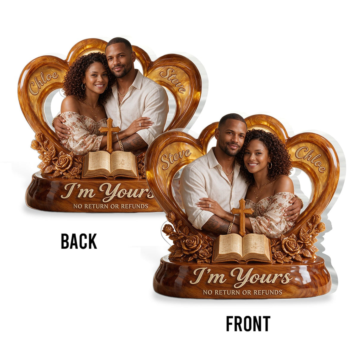 Personalized Custom Photo Wedding Couple Acrylic Plaque Wedding Keepsake Gift