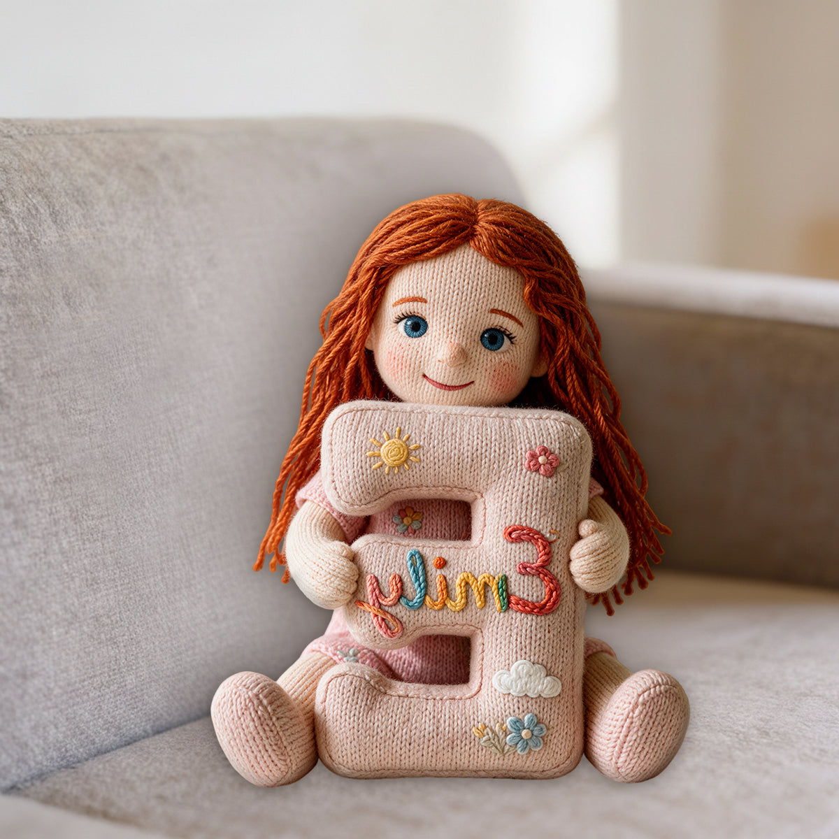 Personalized Custom Photo Little Girl Faux Fur Pillow, Gift for Daughter Granddaughter Niece