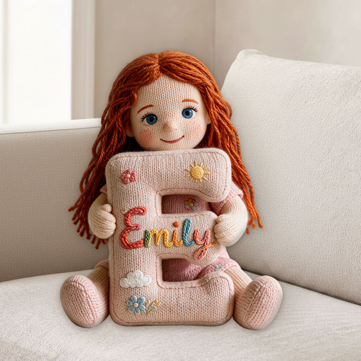 Personalized Custom Photo Black Little Girl Faux Fur Pillow Kids Gift