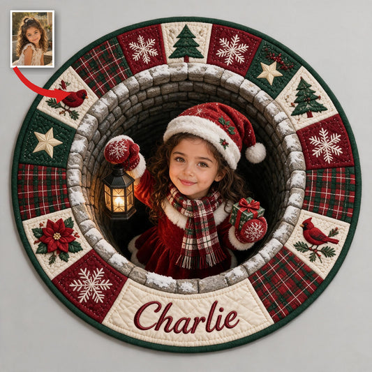 Personalisierter Weihnachts-Latina-Mädchen rutschfester Teppich Geschenk für Kinder