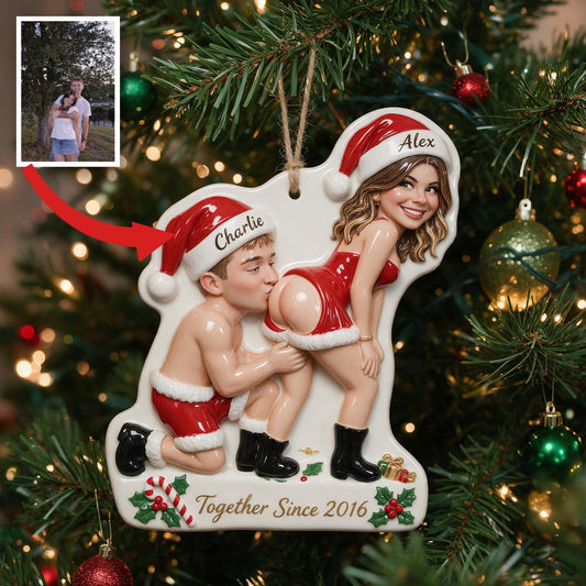 Personalisierte 3D Weihnachtsornament für Paare