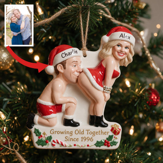 Personalisierte 3D Weihnachtsornament für mittelalterliches Paar