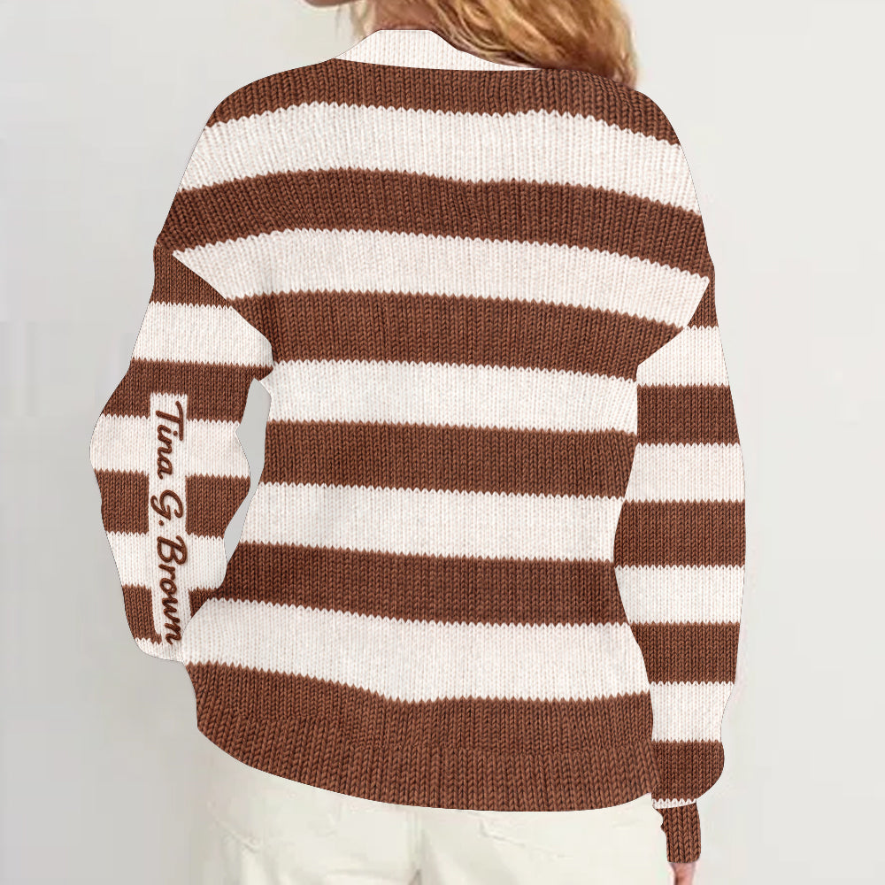 Personalized Older Female Colleague Cardigan Sweater Office Work Gift
