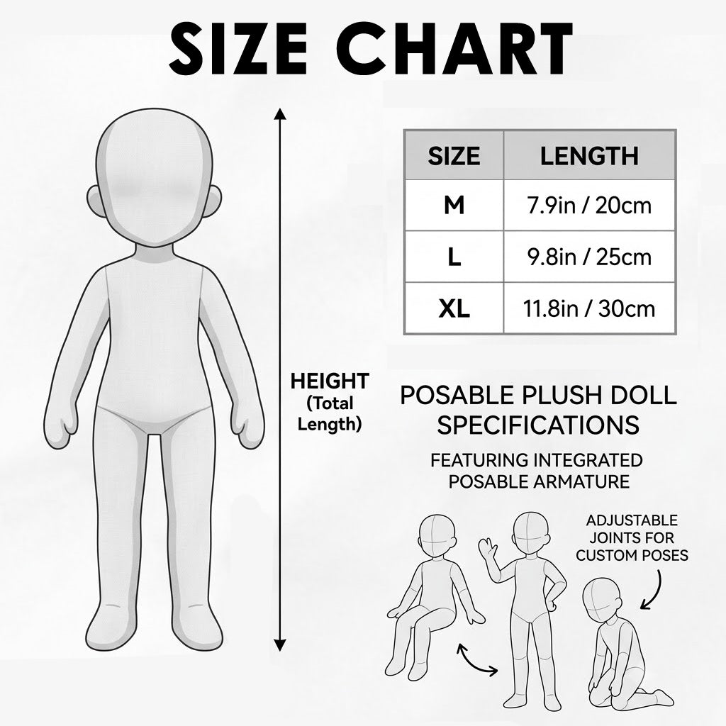 Personalized Older Black Male Posable Plush Doll Custom Keepsake Gift