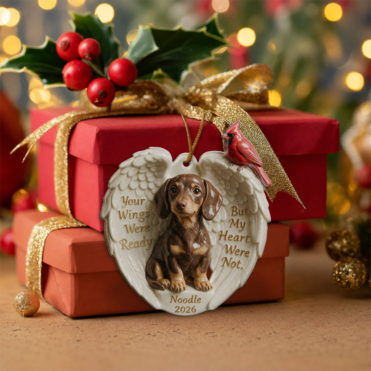 Personalized Custom Photo Christmas Dalmatian Memorial Ceramic Ornament 2018-2026 Pet Keepsake