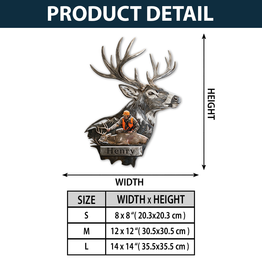 Personalized Custom Photo Black Duck Hunter 3D Cut Metal Sign Hunting Wall Decor