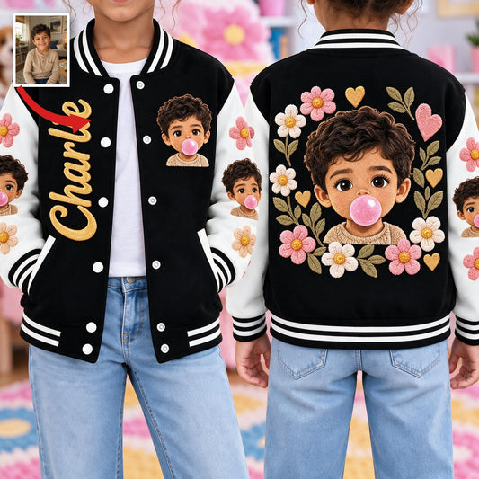 Personalized Latino Little Boy Kid Varsity Jacket Gift for Son Grandson Nephew