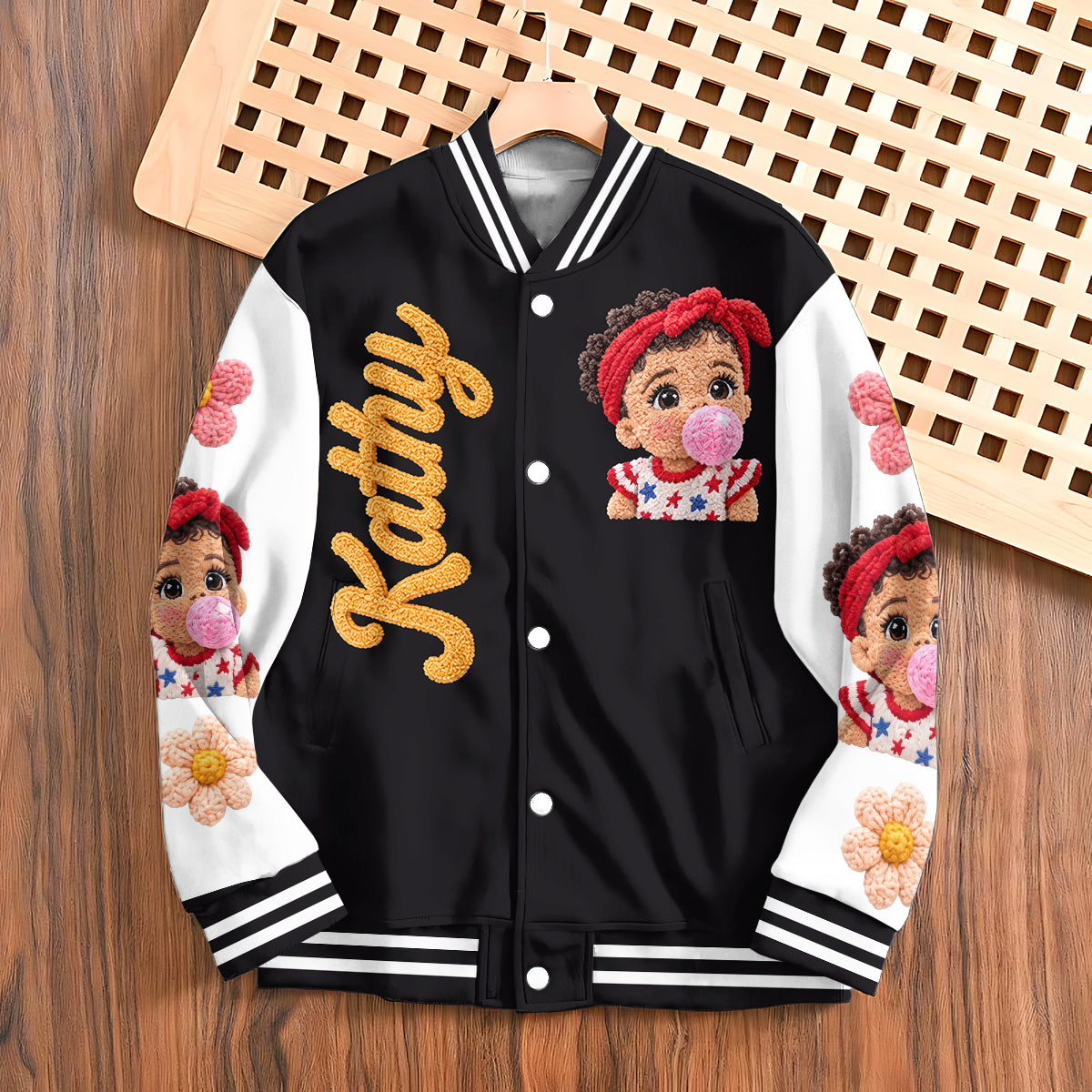 Personalized Little Boy Varsity Jacket Custom Kid Son Grandson Casual Gift