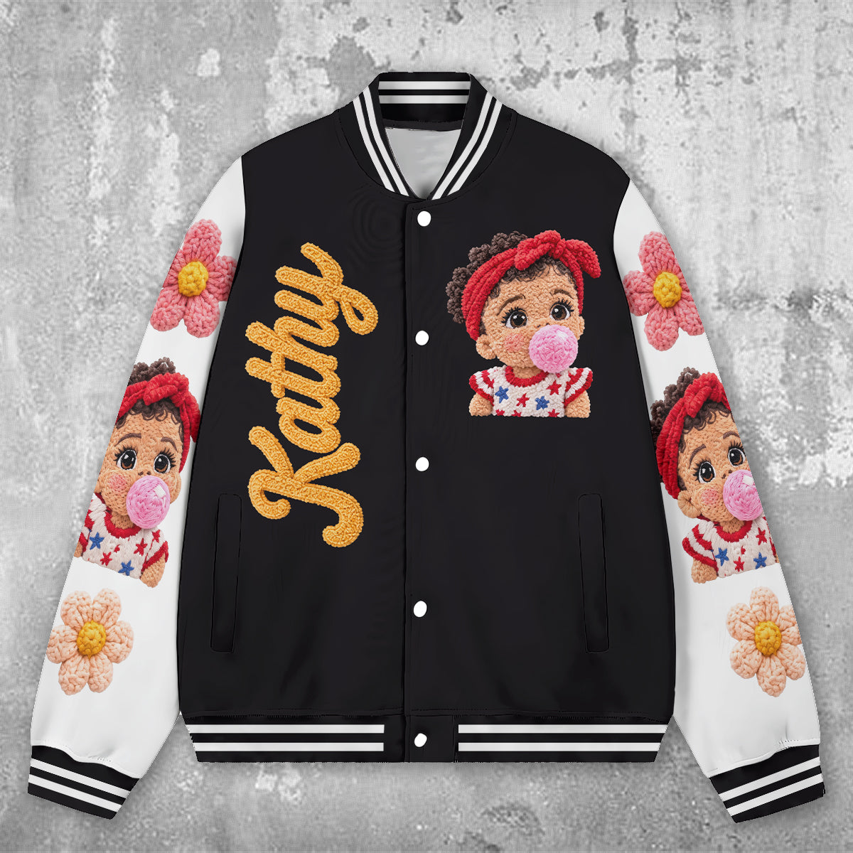 Personalized Little Boy Varsity Jacket Custom Kid Son Grandson Casual Gift