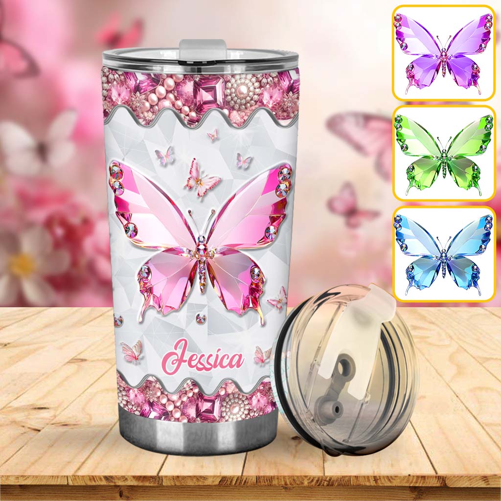 Schmetterlinge lieben – personalisierter Schmetterlingsbecher