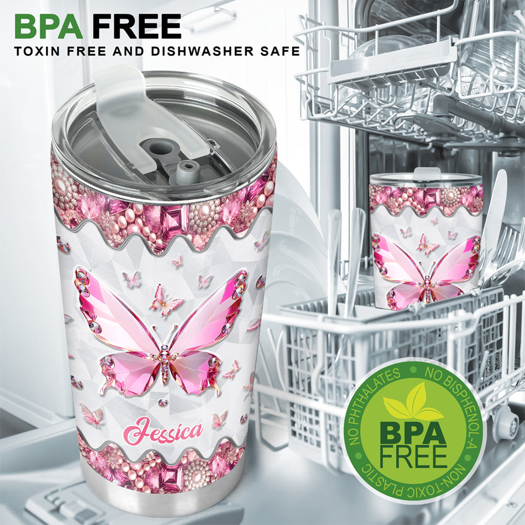 Schmetterlinge lieben – personalisierter Schmetterlingsbecher