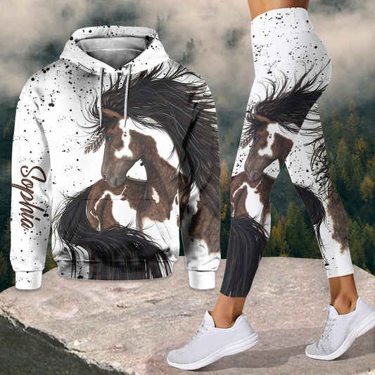 Love Horses - Personalized Horse Hoodie and Leggings