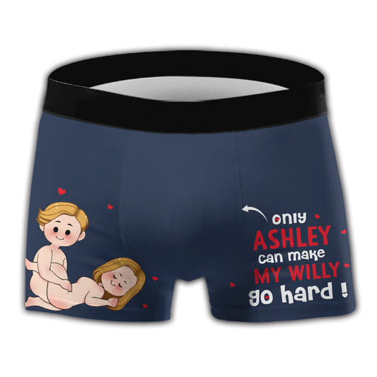 My Willy Go Hard - Personalisierte Boxershorts für Männer für Paare